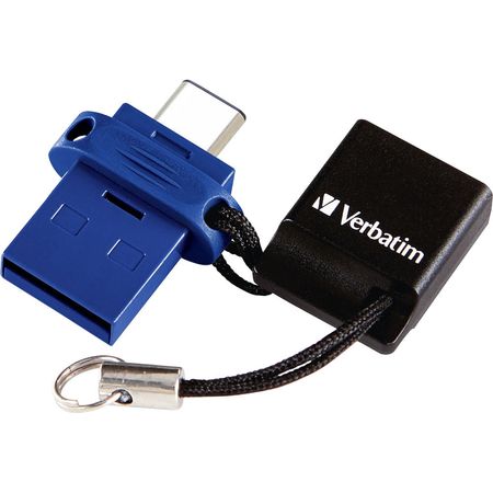 Unidad Flash Verbatim Store N Go Dual Usb 3.0 Tipo a y Tipo C de 16Gb