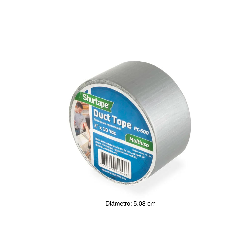 Cinta Duct Tape plomo 2" x 10 yardas plazaVea Supermercado
