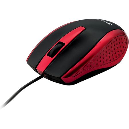 Mouse Óptico con Cable para Notebook Verbatim Rojo
