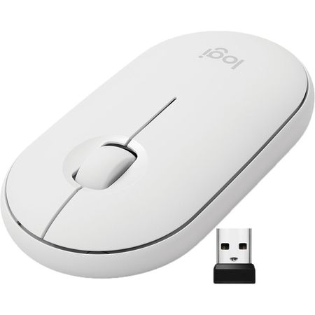 Mouse Inalámbrico Logitech Pebble M350 Blanco