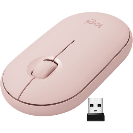 Mouse Inalámbrico Logitech Pebble M350 Rosa