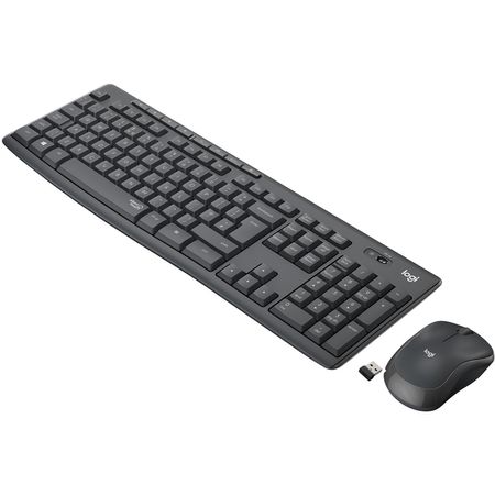 Combo de Teclado y Mouse Inalámbricos Logitech Mk295 Silent Grafito