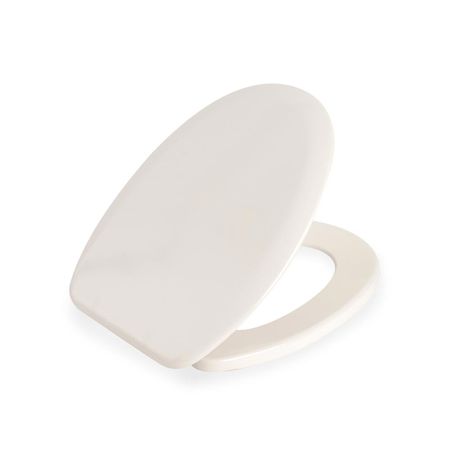 Asiento inodoro elongado Resina Premium Blanco Melaminex