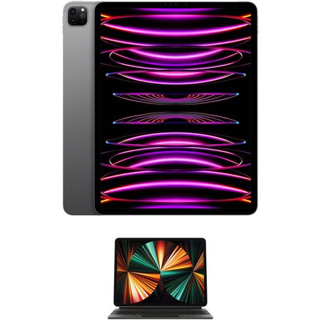 Tablet Apple Ipad Pro 12.9 M2 Chip Late 2022 128Gb Wi Fi Only Space Gray con Teclado Magic Par