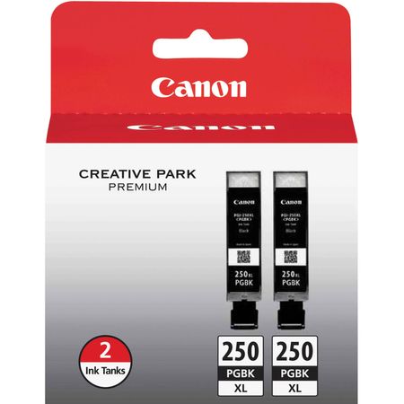 Cartucho de Tinta Negra de Pigmento de Alta Capacidad Canon Pgi 250Pgbk Xl Paquete de 2