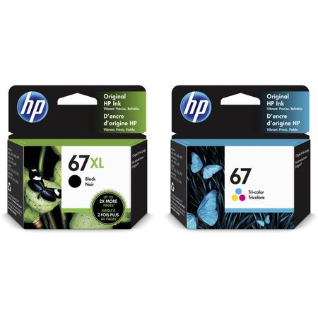 Set de Cartuchos de Tinta Negra Hp 67 de Alto Rendimiento para Impresoras Todo en Uno Envy 6055 y 64