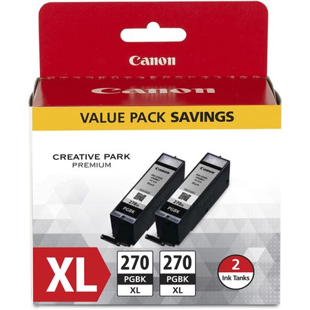 Twin Pack de Tanques de Tinta Negra Pigmentada Canon Pgi 270Xl