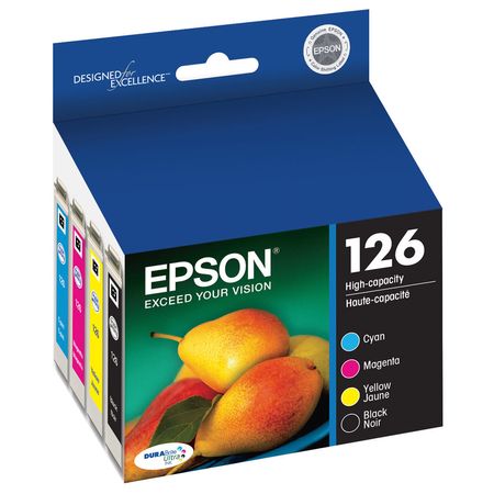 Set de Cartuchos de Tinta Epson T126 Durabrite Ultra de Alta Capacidad en Negro y Color