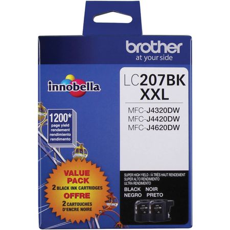 Cartucho de Tinta Negra Brother Lc2072Pks Innobella Super High Yield Xxl Series Paquete de 2