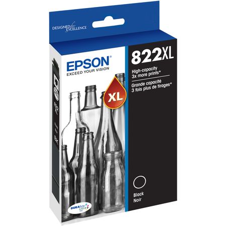 Cartucho de Tinta de Alta Capacidad Epson T822 Negro con Sensormatic