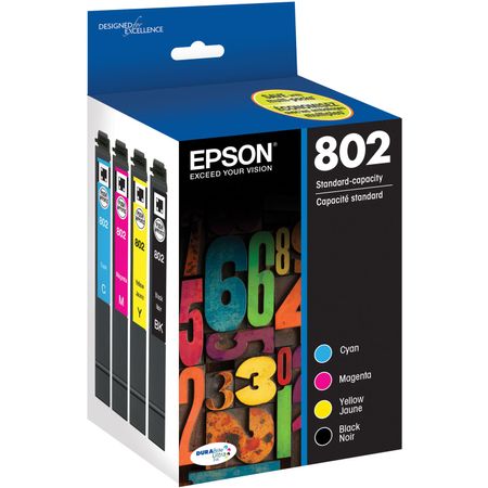 Paquete de Cartuchos de Tinta Epson 802 Durabrite Ultra de Capacidad Estándar Multi Pack