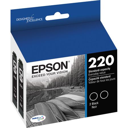 Cartucho de Tinta Negra Epson T220 Durabrite Ultra Dual Pack