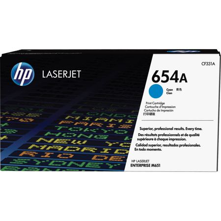 Cartucho de Tóner Hp Laserjet 654A Cian