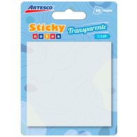 Notas Adhesivas ARTESCO Sticky Transparente Clear 50 Hojas