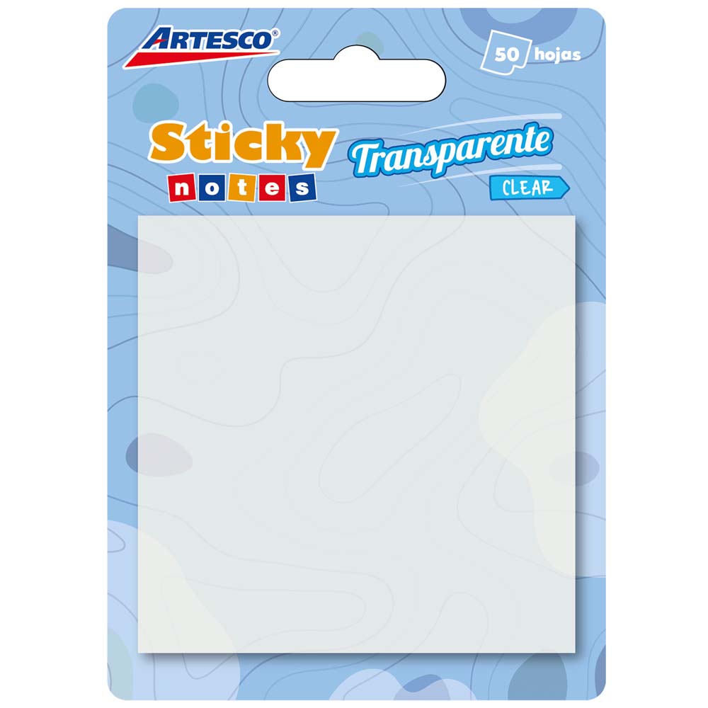 Notas Adhesivas ARTESCO Sticky Transparente Clear 50 Hojas