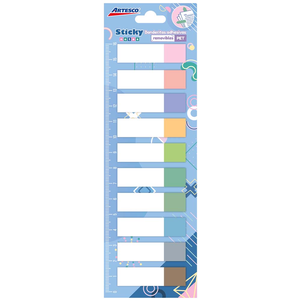 Banderitas Adhesivas ARTESCO Pastel Surtido 10 Colores
