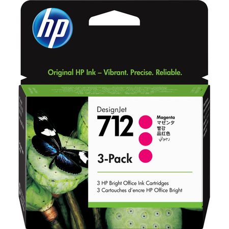 Cartucho de Tinta Magenta Hp 712 de Capacidad Estándar Paquete de 3