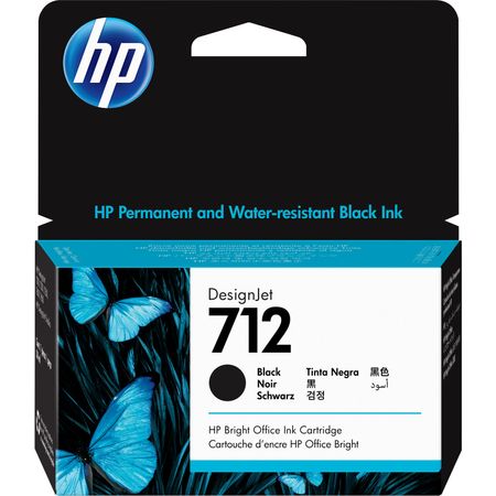 Cartucho de Tinta Negra Hp 712 de Capacidad Estándar 38Ml