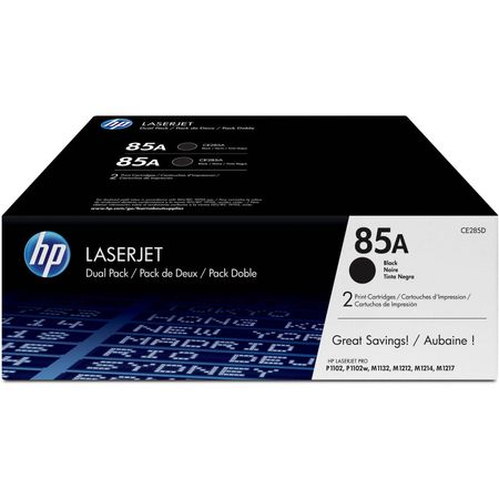 Paquete Doble de Cartuchos de Tóner Negro Hp 85A Laserjet