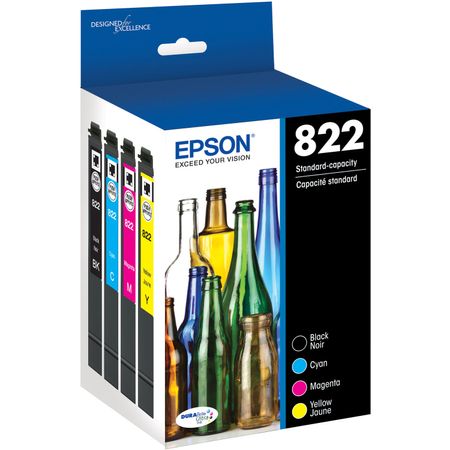 Combo Pack de Tinta Epson T822 de Capacidad Estándar en Negro y Color