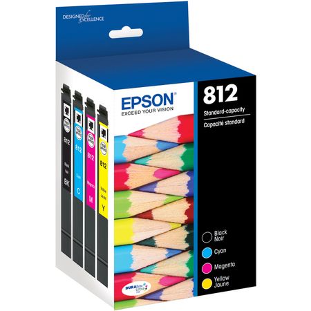 Combo Pack Estándar Epson T812 con Sensormatic Cian Magenta Amarillo Negro