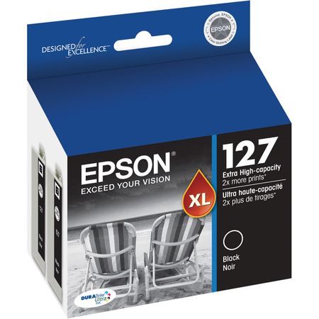 Cartucho de Tinta Negra de Alta Capacidad Extra Epson T127120 127 Dual 2 Pack