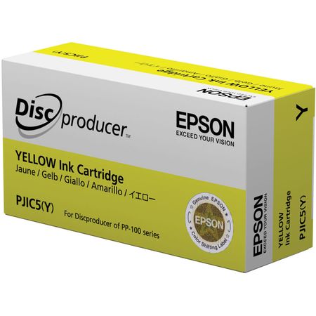 Cartucho de Tinta Amarilla Epson Pjic5 y para La Impresora Automática de Discos Pp 100 Discproducer