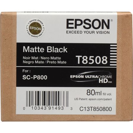Cartucho de Tinta Epson T850800 Ultrachrome Hd Negro Mate 80 Ml