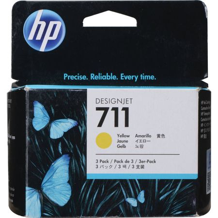 Cartucho de Tinta Amarilla Hp 711 29Ml Paquete de 3