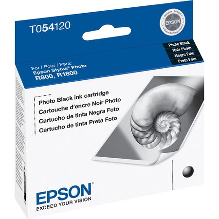 Cartucho de Tinta Negra Epson para Impresoras Stylus Photo R800 y R1800