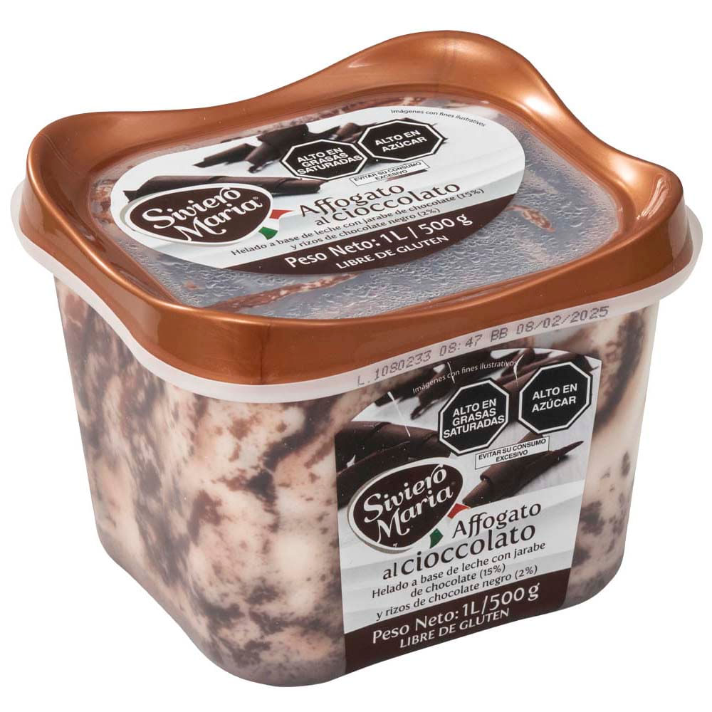 Helado SIVIERO MARIA Affogato al Cioccolato Pote 1L