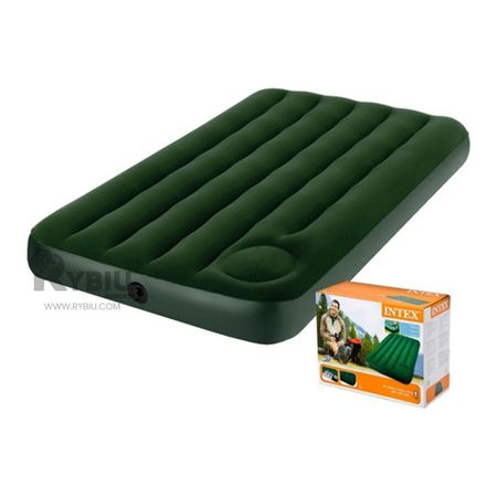 Comodo Colchon Inflable Verde con Valvulas 2 en 1