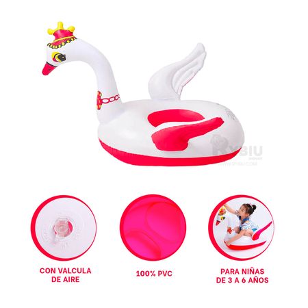 Cisne Inflable para Niños Piscina Multicolor