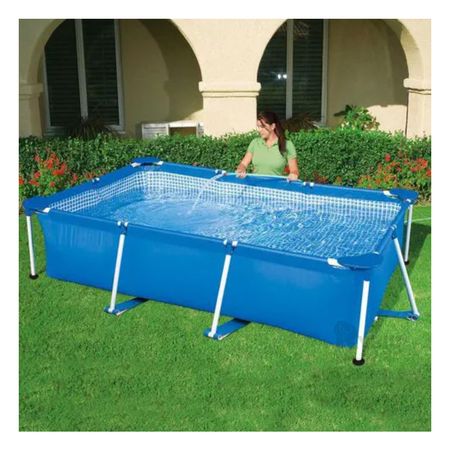 Forma Rectangular Divertida Piscina de Color Azul