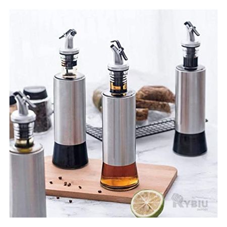 Pack 4 Unidades de Aceitero de Acero Inoxidable 250 ml