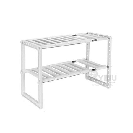 Rejilla de 2 Niveles Ajustable de Cocina Blanco