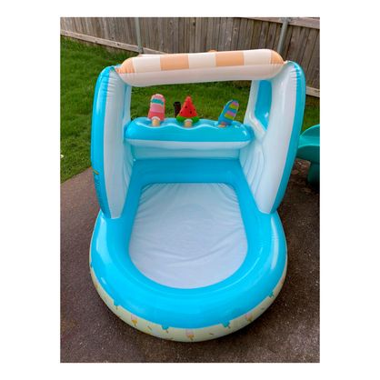 INTEX Heladería Hinchable Para Niños +3 Helados Y Piscina De 60L | Centro De Juego Exterior/Interior (102 Cm)