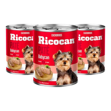 Paté para Cachorros Ricocan en Lata 330g 3 Unidades