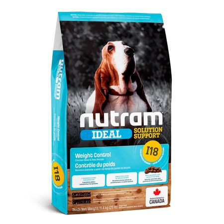 Comida Perro Adulto Sobrepeso Nutram I18 Pollo Arveja 11.4kg