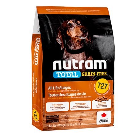 Comida Perro Pequeño Nutram T27 Pavo Pollo Pato Libre Grano 5.4kg