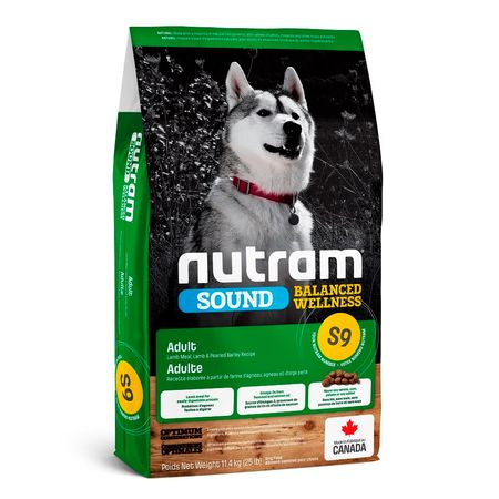 Comida Perro Toda Raza Adulto Nutram S9 Cordero Arroz 11.4kg