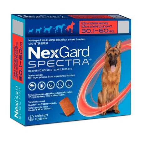 Antipulgas Perros Boehringer Nexgard Spectra XL 30-60kg 3Tab