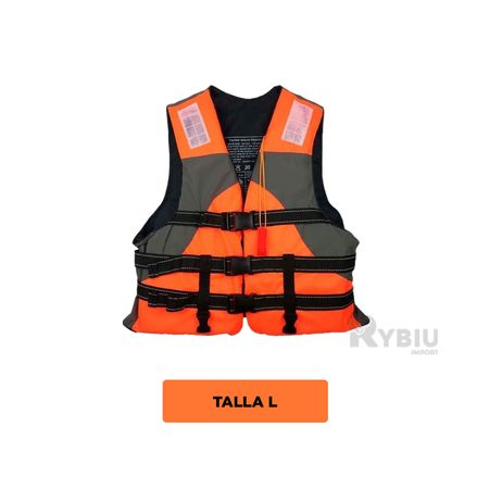 Inflable Flotador con Cintas Reflectivas Talla L Anaranjado