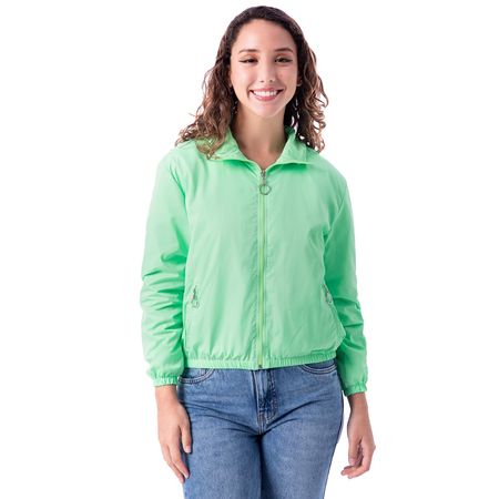 Casaca Fullrace Tafeta Mujer Squeeze Verde L