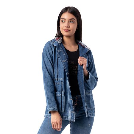 Casaca Hasmi Denim Mujer Pionier Total Cristal  L