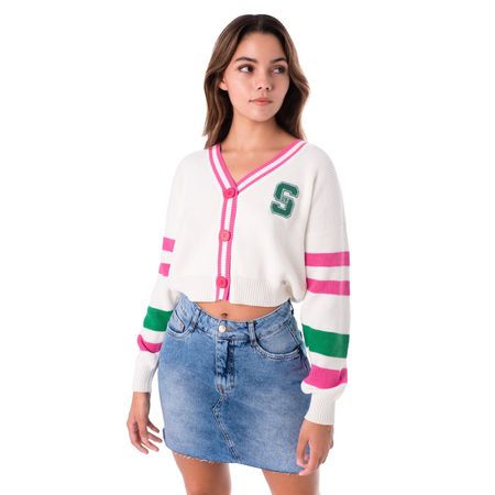 Chompa Brayli Hilos Mujer Squeeze Ivory L