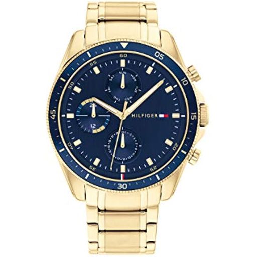 Tommy Hilfiger Reloj elegante de acero inoxidable y correa de cuero para  hombre, Color: marrón (Modelo: 1791514), Marrón, Reloj de cuarzo