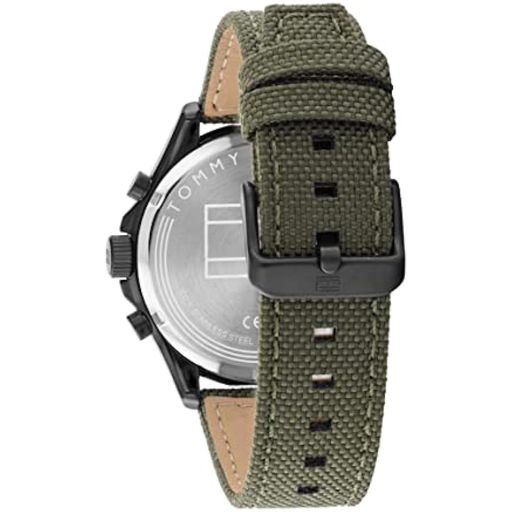 Tommy Hilfiger 1710484 Reloj de acero inoxidable y correa de cuero para  hombre Color: marrón, Marrón