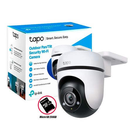 Cámara de Vigilancia Wi Fi Exterior Tp Link Tapo C500 Giratoria 360 1080P Fhd Sd 256Gb