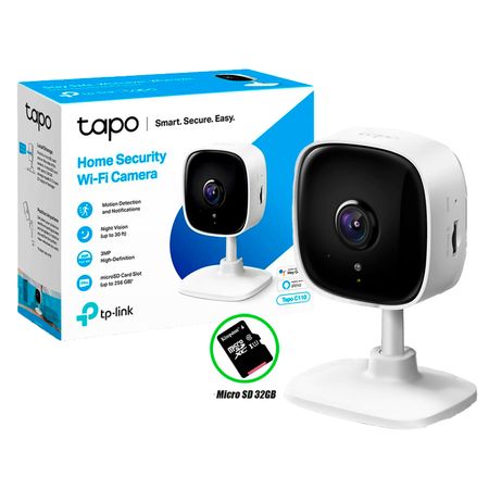 Cámara de Vigilancia Wi Fi Tp Link Tapo C110 3Mp Sd 64Gb